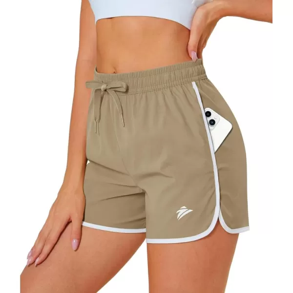 MAGOCOMSEN Women's Running Shorts Quick Dry Lightweight Athletic Workout Shorts with Pockets 3" Summer Outdoor Shorts