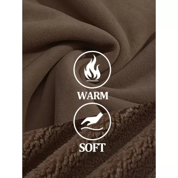 MAGCOMSEN Men's Fluffy Fuzzy Sherpa Fleece Jacket Full Zip Stand Collar 3 Pockets Casual Winter Coats Outwear