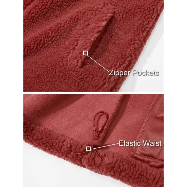 MAGCOMSEN Men's Fluffy Fuzzy Sherpa Fleece Jacket Full Zip Stand Collar 3 Pockets Casual Winter Coats Outwear