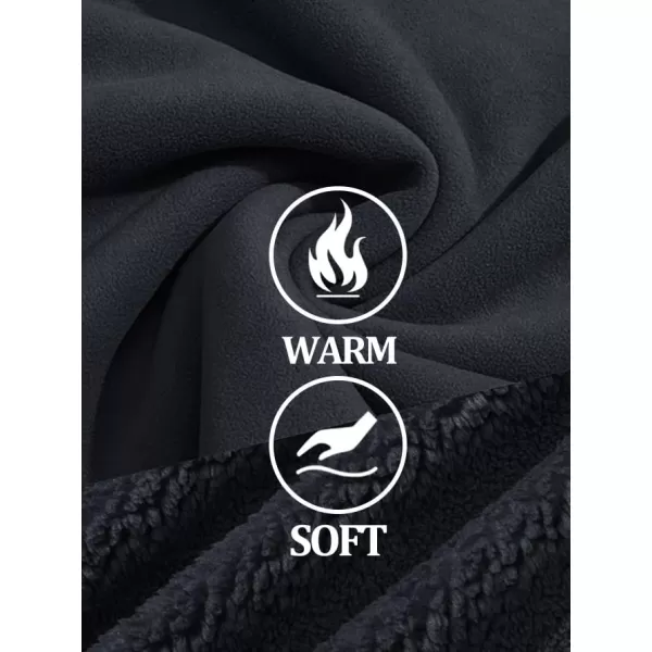 MAGCOMSEN Men's Fluffy Fuzzy Sherpa Fleece Jacket Full Zip Stand Collar 3 Pockets Casual Winter Coats Outwear