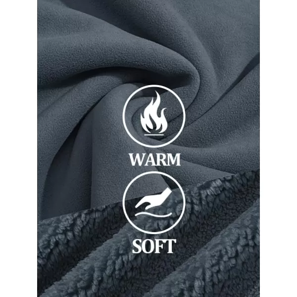 MAGCOMSEN Men's Fluffy Fuzzy Sherpa Fleece Jacket Full Zip Stand Collar 3 Pockets Casual Winter Coats Outwear