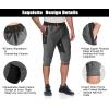 imageMAGCOMSEN Mens 34 Joggers Capri Pants with Zipper Pockets Slim Fit Training Running Workout Capri Joggers2 Blue
