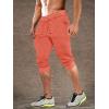 imageMAGCOMSEN Mens 34 Joggers Capri Pants with Zipper Pockets Slim Fit Training Running Workout Capri JoggersWatermelon Red
