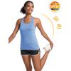 imageMAGCOMSEN Womens Racerback Tank Tops UPF 50 Workout Shirts Quick Dry Sun Protection Sleeveless Tops for Gym Yoga01light Blue