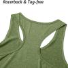 imageMAGCOMSEN Womens Racerback Tank Tops UPF 50 Workout Shirts Quick Dry Sun Protection Sleeveless Tops for Gym YogaArmy Green