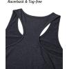imageMAGCOMSEN Womens Racerback Tank Tops UPF 50 Workout Shirts Quick Dry Sun Protection Sleeveless Tops for Gym YogaBlack