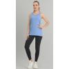 imageMAGCOMSEN Womens Racerback Tank Tops UPF 50 Workout Shirts Quick Dry Sun Protection Sleeveless Tops for Gym YogaBlackLight GreyLight Blue