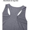 imageMAGCOMSEN Womens Racerback Tank Tops UPF 50 Workout Shirts Quick Dry Sun Protection Sleeveless Tops for Gym YogaDark Grey