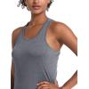 imageMAGCOMSEN Womens Racerback Tank Tops UPF 50 Workout Shirts Quick Dry Sun Protection Sleeveless Tops for Gym YogaDark Grey
