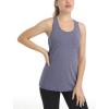 imageMAGCOMSEN Womens Racerback Tank Tops UPF 50 Workout Shirts Quick Dry Sun Protection Sleeveless Tops for Gym YogaDark GreyLight BlueViolet