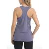 imageMAGCOMSEN Womens Racerback Tank Tops UPF 50 Workout Shirts Quick Dry Sun Protection Sleeveless Tops for Gym YogaDark GreyLight BlueViolet
