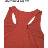 imageMAGCOMSEN Womens Racerback Tank Tops UPF 50 Workout Shirts Quick Dry Sun Protection Sleeveless Tops for Gym YogaDark Orange