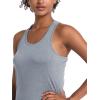 imageMAGCOMSEN Womens Racerback Tank Tops UPF 50 Workout Shirts Quick Dry Sun Protection Sleeveless Tops for Gym YogaLight Grey