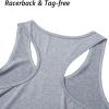 imageMAGCOMSEN Womens Racerback Tank Tops UPF 50 Workout Shirts Quick Dry Sun Protection Sleeveless Tops for Gym YogaLight Grey