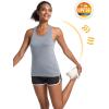 imageMAGCOMSEN Womens Racerback Tank Tops UPF 50 Workout Shirts Quick Dry Sun Protection Sleeveless Tops for Gym YogaLight Grey