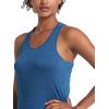 imageMAGCOMSEN Womens Racerback Tank Tops UPF 50 Workout Shirts Quick Dry Sun Protection Sleeveless Tops for Gym YogaMedium Blue