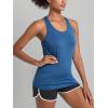 imageMAGCOMSEN Womens Racerback Tank Tops UPF 50 Workout Shirts Quick Dry Sun Protection Sleeveless Tops for Gym YogaMedium Blue