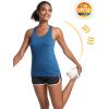 imageMAGCOMSEN Womens Racerback Tank Tops UPF 50 Workout Shirts Quick Dry Sun Protection Sleeveless Tops for Gym YogaMedium Blue