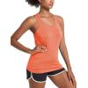 imageMAGCOMSEN Womens Racerback Tank Tops UPF 50 Workout Shirts Quick Dry Sun Protection Sleeveless Tops for Gym YogaOrange