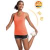 imageMAGCOMSEN Womens Racerback Tank Tops UPF 50 Workout Shirts Quick Dry Sun Protection Sleeveless Tops for Gym YogaOrange