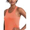 imageMAGCOMSEN Womens Racerback Tank Tops UPF 50 Workout Shirts Quick Dry Sun Protection Sleeveless Tops for Gym YogaOrange