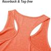 imageMAGCOMSEN Womens Racerback Tank Tops UPF 50 Workout Shirts Quick Dry Sun Protection Sleeveless Tops for Gym YogaOrange