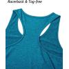 imageMAGCOMSEN Womens Racerback Tank Tops UPF 50 Workout Shirts Quick Dry Sun Protection Sleeveless Tops for Gym YogaPeacock Blue