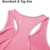 imageMAGCOMSEN Womens Racerback Tank Tops UPF 50 Workout Shirts Quick Dry Sun Protection Sleeveless Tops for Gym YogaPink