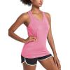 imageMAGCOMSEN Womens Racerback Tank Tops UPF 50 Workout Shirts Quick Dry Sun Protection Sleeveless Tops for Gym YogaPink