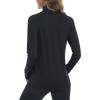 imageMAGCOMSEN Womens UPF 50 Lightweight Athletic Jacket Sun Protection Full Zip Long Sleeve Shirts Hiking Outdoor PocketsBlack