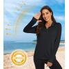 imageMAGCOMSEN Womens UPF 50 Lightweight Athletic Jacket Sun Protection Full Zip Long Sleeve Shirts Hiking Outdoor PocketsBlack