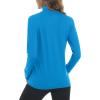 imageMAGCOMSEN Womens UPF 50 Lightweight Athletic Jacket Sun Protection Full Zip Long Sleeve Shirts Hiking Outdoor PocketsBlue Green