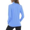 imageMAGCOMSEN Womens UPF 50 Lightweight Athletic Jacket Sun Protection Full Zip Long Sleeve Shirts Hiking Outdoor PocketsPale Blue