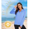 imageMAGCOMSEN Womens UPF 50 Lightweight Athletic Jacket Sun Protection Full Zip Long Sleeve Shirts Hiking Outdoor PocketsPale Blue