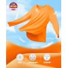 imageMAGCOMSEN Womens Workout Running Long Sleeve Top Athletic Hiking Sun Shirt Active Dry Fit Lightweight T Shirt UPF 80Orange