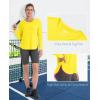 imageMAGCOMSEN Womens Workout Running Long Sleeve Top Athletic Hiking Sun Shirt Active Dry Fit Lightweight T Shirt UPF 80Yellow