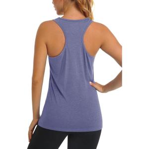 imageMAGCOMSEN Womens Racerback Tank Tops UPF 50 Workout Shirts Quick Dry Sun Protection Sleeveless Tops for Gym YogaViolet