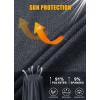 imageMAGCOMSEN Mens 14 Zip Pullover UPF 50 Long Sleeve Sun Protection Sports Shirts Lightweight Athletic Workout ShirtBlack