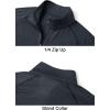 imageMAGCOMSEN Mens 14 Zip Pullover UPF 50 Long Sleeve Sun Protection Sports Shirts Lightweight Athletic Workout ShirtBlack