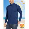 imageMAGCOMSEN Mens 14 Zip Pullover UPF 50 Long Sleeve Sun Protection Sports Shirts Lightweight Athletic Workout ShirtDark Blue