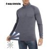 imageMAGCOMSEN Mens 14 Zip Pullover UPF 50 Long Sleeve Sun Protection Sports Shirts Lightweight Athletic Workout ShirtDark Grey