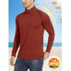imageMAGCOMSEN Mens 14 Zip Pullover UPF 50 Long Sleeve Sun Protection Sports Shirts Lightweight Athletic Workout ShirtDark Orange
