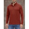 imageMAGCOMSEN Mens 14 Zip Pullover UPF 50 Long Sleeve Sun Protection Sports Shirts Lightweight Athletic Workout ShirtDark Orange