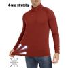 imageMAGCOMSEN Mens 14 Zip Pullover UPF 50 Long Sleeve Sun Protection Sports Shirts Lightweight Athletic Workout ShirtDark Orange