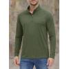 imageMAGCOMSEN Mens 14 Zip Pullover UPF 50 Long Sleeve Sun Protection Sports Shirts Lightweight Athletic Workout ShirtGreen