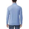 imageMAGCOMSEN Mens 14 Zip Pullover UPF 50 Long Sleeve Sun Protection Sports Shirts Lightweight Athletic Workout ShirtLight Blue