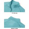 imageMAGCOMSEN Mens 14 Zip Pullover UPF 50 Long Sleeve Sun Protection Sports Shirts Lightweight Athletic Workout ShirtLight Green