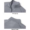 imageMAGCOMSEN Mens 14 Zip Pullover UPF 50 Long Sleeve Sun Protection Sports Shirts Lightweight Athletic Workout ShirtLight Grey