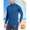 imageMAGCOMSEN Mens 14 Zip Pullover UPF 50 Long Sleeve Sun Protection Sports Shirts Lightweight Athletic Workout ShirtMedium Blue