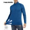 imageMAGCOMSEN Mens 14 Zip Pullover UPF 50 Long Sleeve Sun Protection Sports Shirts Lightweight Athletic Workout ShirtMedium Blue